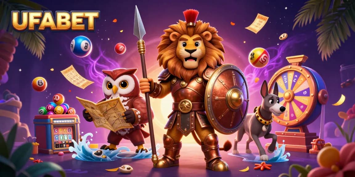 Experience exciting gameplay at UFABET with vibrant lottery elements and engaging 3D characters.