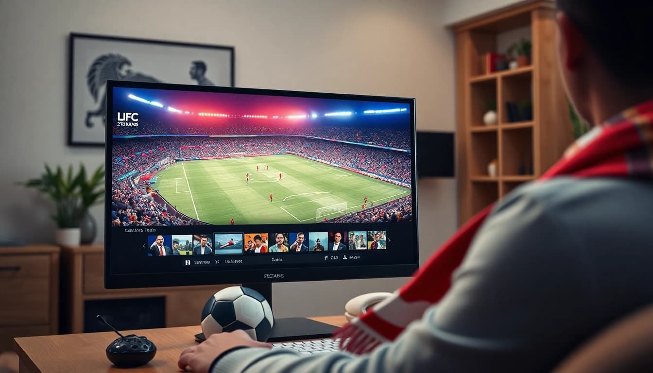 Menonton bolakami secara langsung dengan tampilan streaming yang menarik.