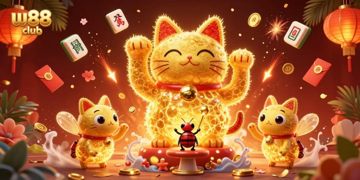 Cá cược hấp dẫn tại w88 club với hình ảnh may mắn và casino vui tươi.