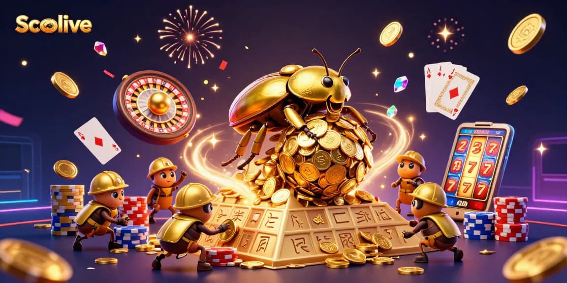 Socolive delivers thrilling sports betting action with vivid graphics and golden coins cascading around lively characters.