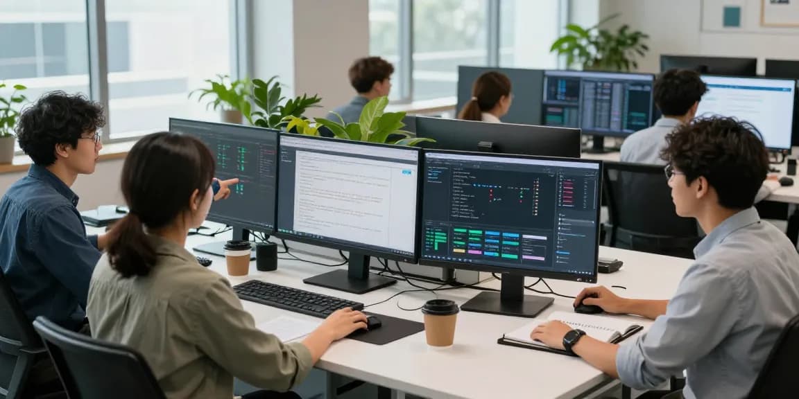 AI detector team analyzing flagged content in modern workspace