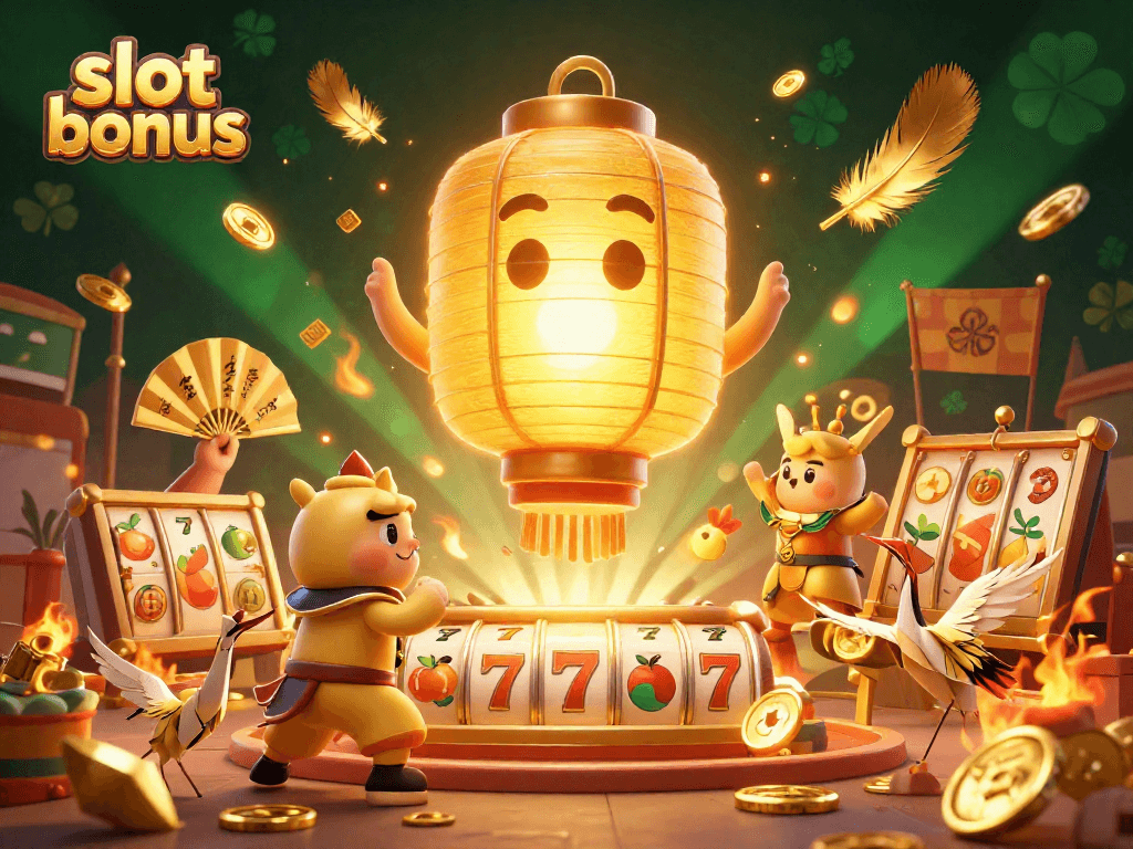 Engage in exciting gameplay with slot bonus features highlighted by vibrant casino elements and golden symbols.