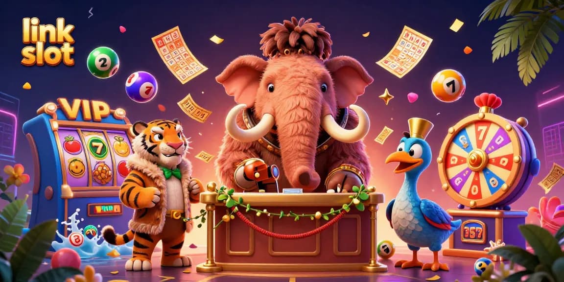 Experience thrilling gameplay with link slot featuring vibrant slot elements and dynamic characters in a rich casino environment.