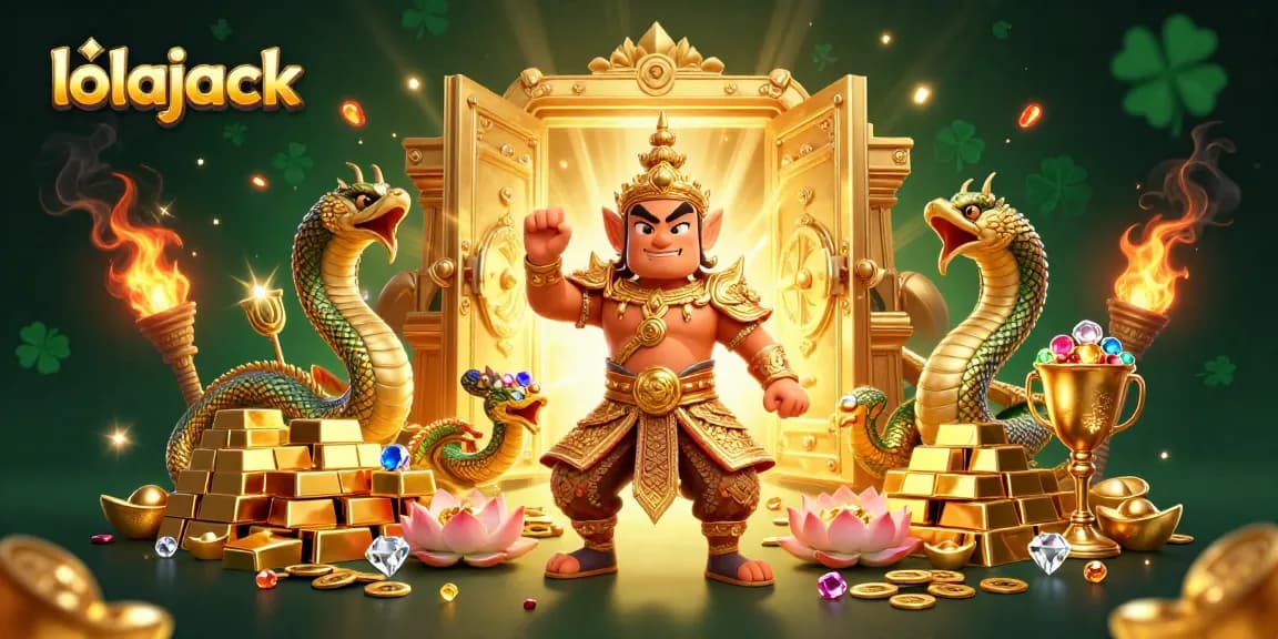 Experience thrilling wins at lolajack Casino with vibrant treasure and gaming elements!
