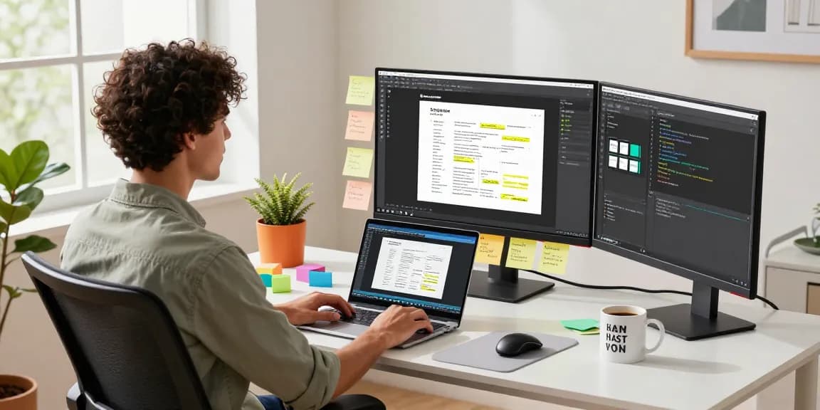 Efficient workspace featuring 截图软件 interface on modern monitor in bright tech environment