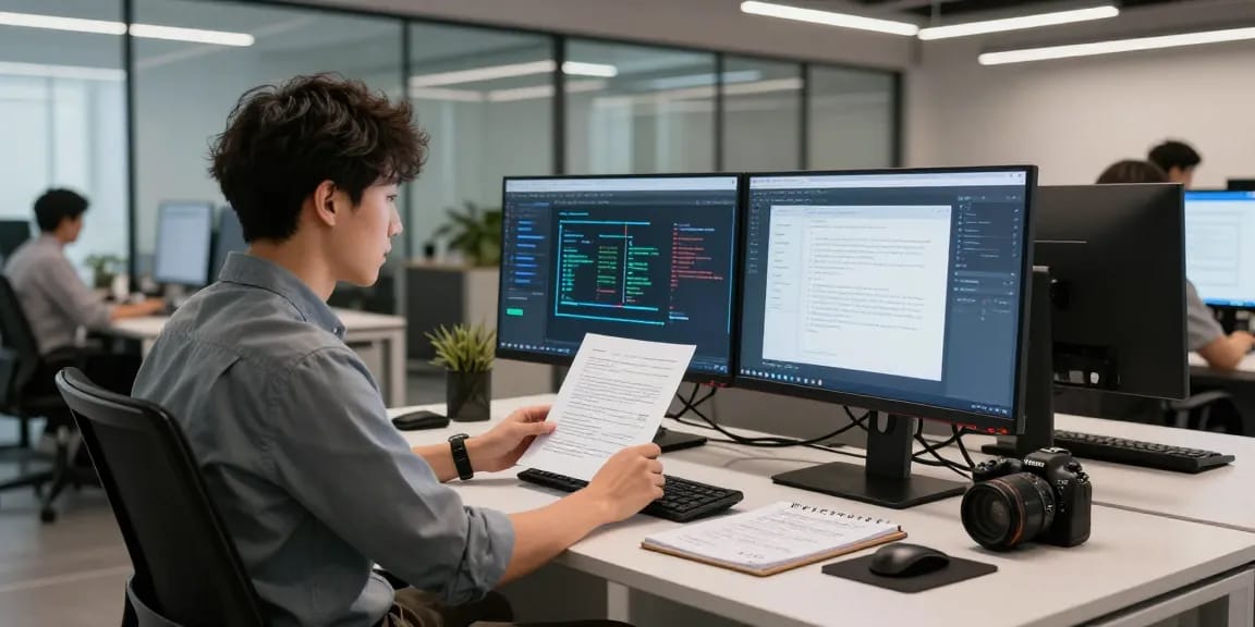 Detect PDF fraud with advanced AI technology in a professional workspace.