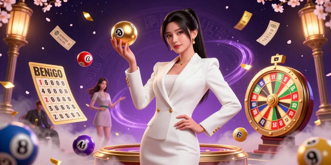 Engage with viral4d's vibrant casino scene featuring a stunning model and dynamic gaming elements.
