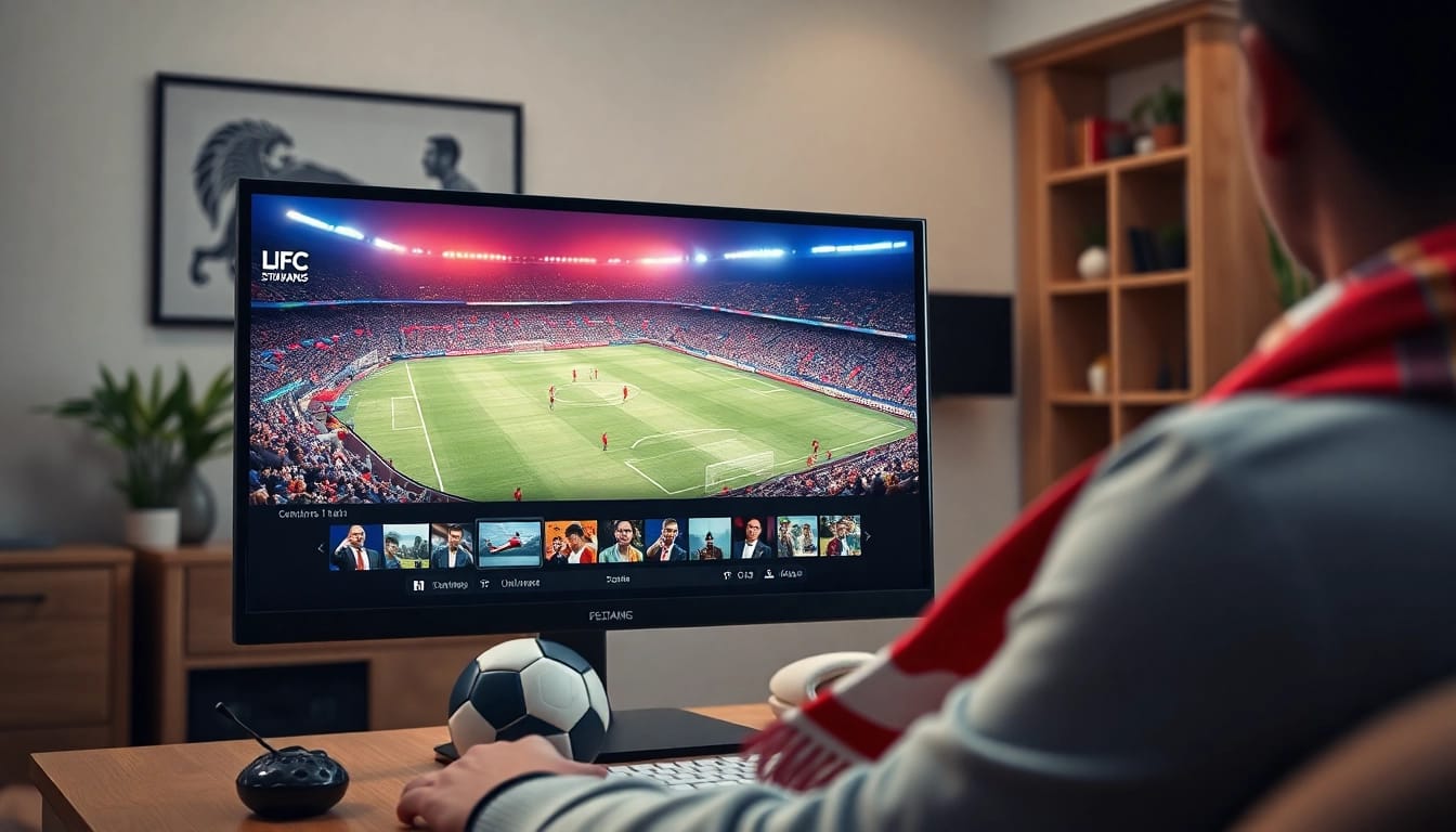 Menonton bolakami secara langsung dengan tampilan streaming yang menarik.
