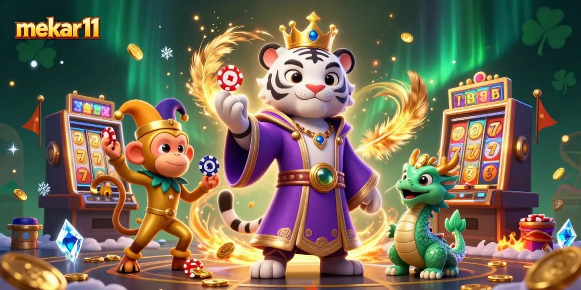 Experience gaming excitement with mekar11's thrilling jackpots, vibrant slots, and 3D animated characters.