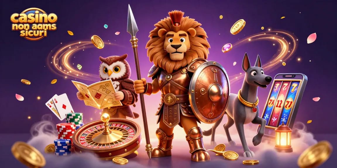 Gioca nei migliori casino non aams sicuri con jackpot e bonus esclusivi in un'illustrazione 3D.
