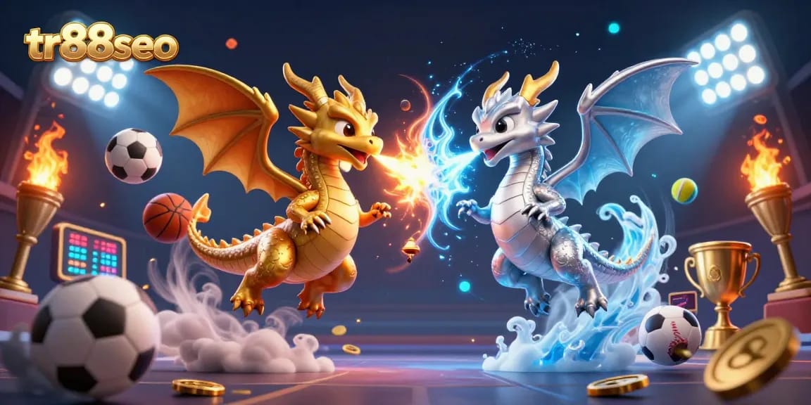 Experience thrilling action with tr88seo in a vibrant, dynamic 3D casino scene full of sports elements.