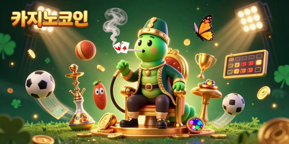 카지노코인에 투자하고 승리하는 모습을 담은 화려한 일러스트