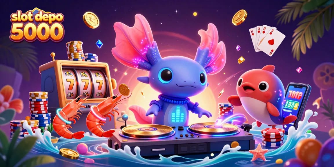 Experience thrilling wins at slot depo 5000 with vibrant, dynamic casino illustrations.