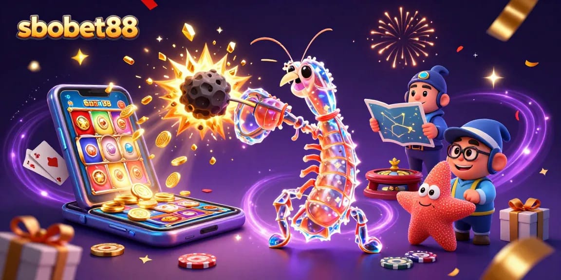 Engage in thrilling gameplay with sbobet88’s immersive digital casino experience showcasing dynamic 3D characters.