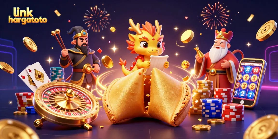 Experience excitement with link hargatoto in this immersive 3D casino illustration.