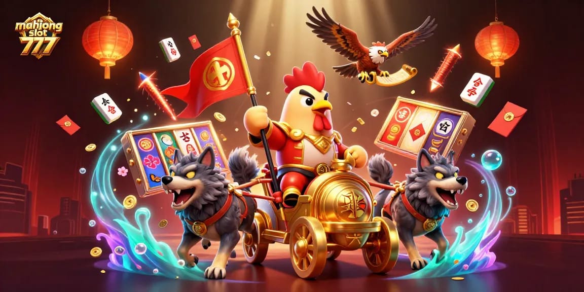 Experience excitement with mahjong slot 777, featuring vibrant characters and dynamic elements in an immersive casino scene.