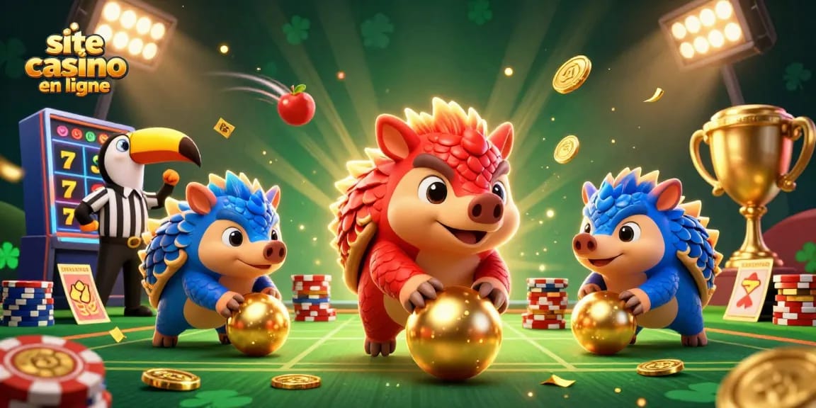 site casino en ligne avec deux pangolins rivaux défiant la chance à travers des rouleaux chanceux