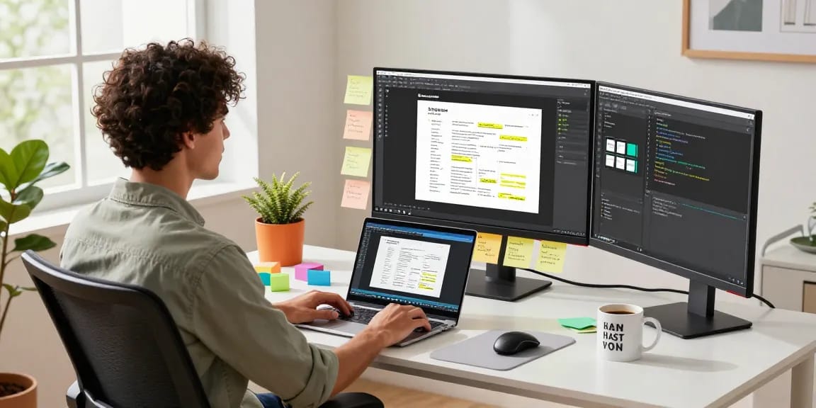 Efficient workspace featuring 截图软件 interface on modern monitor in bright tech environment