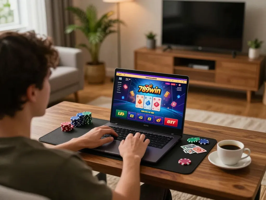 Person enjoying casino gameplay on 789win hiện đang mở, showcasing an engaging online experience