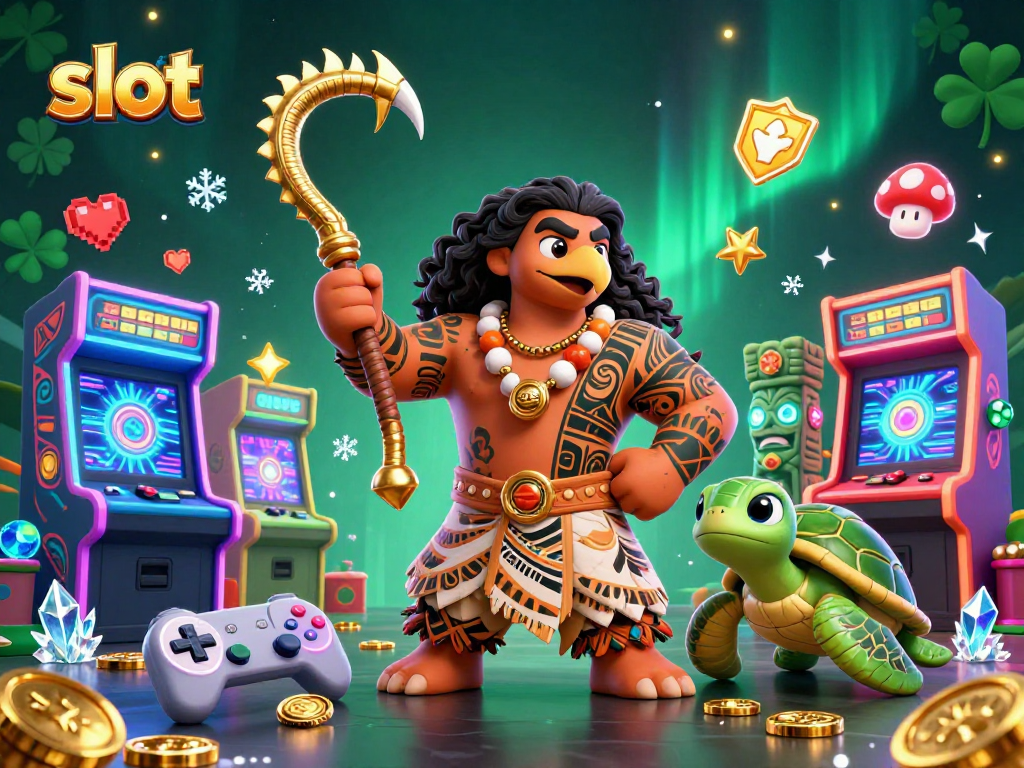 Experience the excitement of slot games with a vibrant scene featuring a hawk demigod and energetic gaming elements.