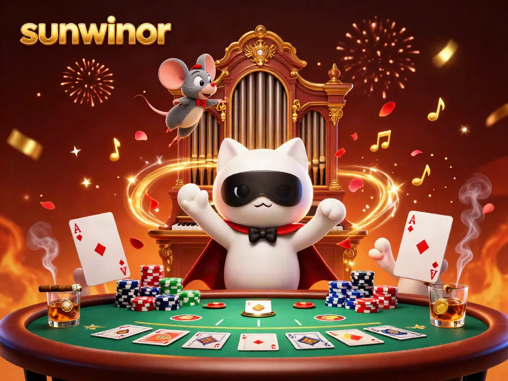 Experience the thrill of gaming with sunwinor's vibrant casino scene featuring exciting poker action.