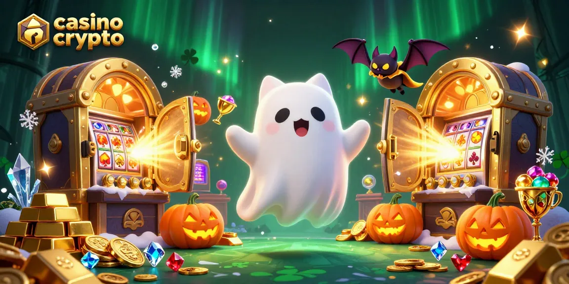 Unisciti al divertimento nei casino crypto con il gatto fantasma e tesori luccicanti.