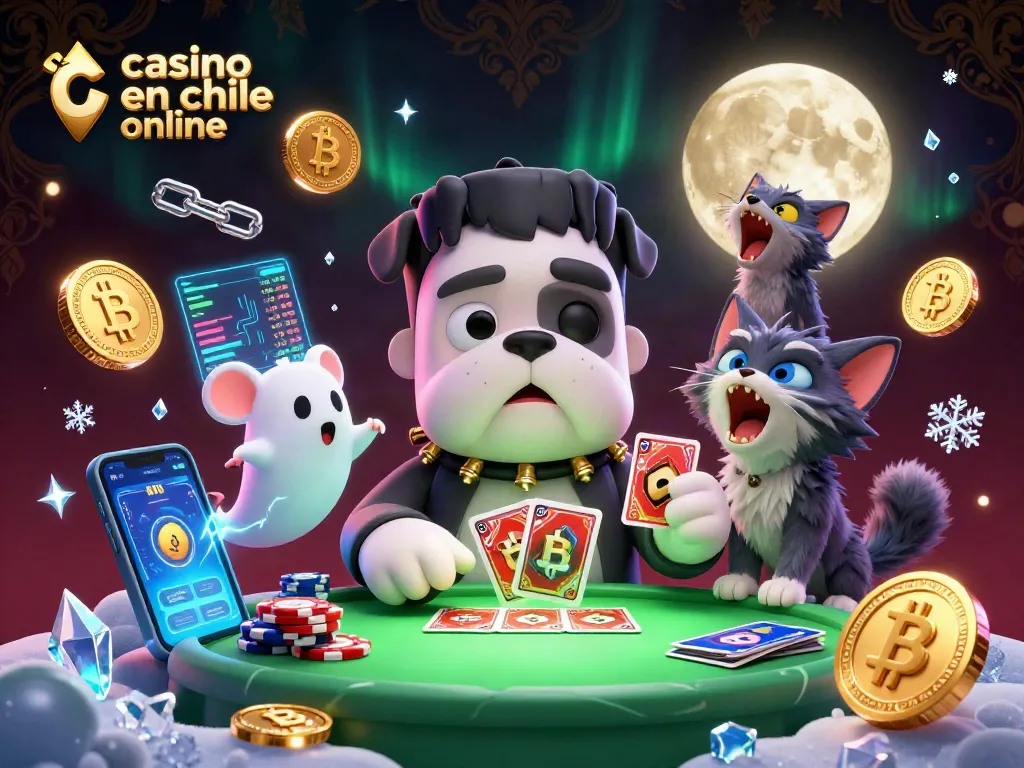 Participa en el casino en Chile online con un bulldog que reparte cartas y disfruta de un emocionante juego de cartas y símbolos.